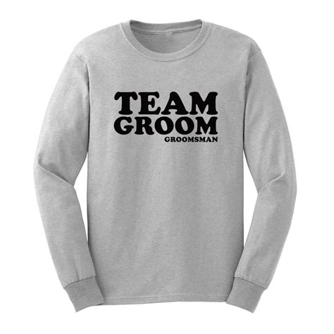 Mens Team Groom Groomsman Long Sleeve Adult T Shirts Casual Men Tee In T Shirts From Men S