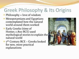 Ancient Greek Philosophy | PPT