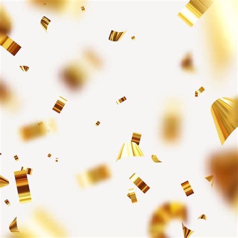 Premium Vector Falling Shiny Golden Confetti Isolated On White