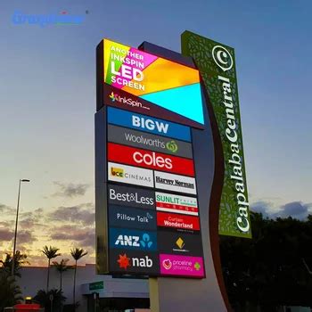 Outdoor Aluminium Illuminated Led Pylon Sign Advertising Illuminate