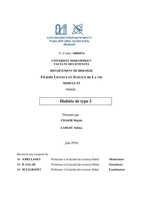 Sdic Pl Pfe Chimie N Dordre Sp Universite Mohammed V