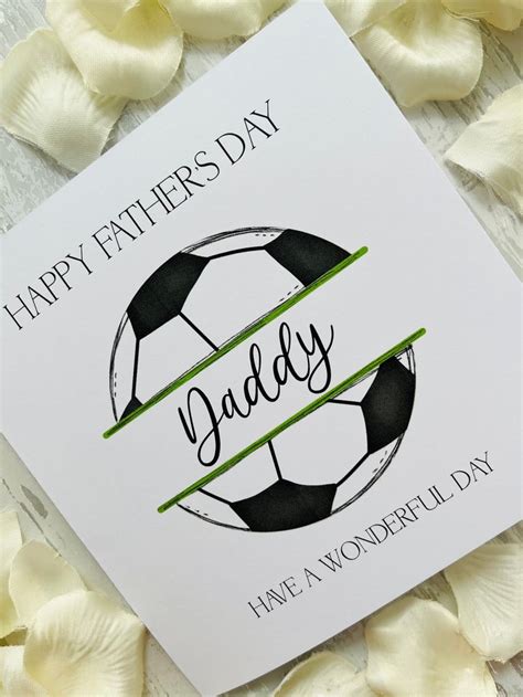 Personalised Football Father S Day Card Football Birthday Card Daddy