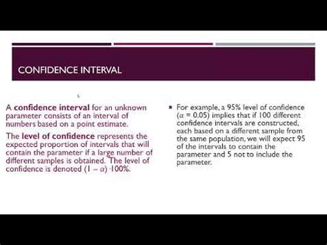 Introduction To Confidence Intervals YouTube