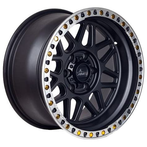 Llantas Aro 17X9 6X135 Et 15 Ams Mate Black Silver Off Road Set De 4