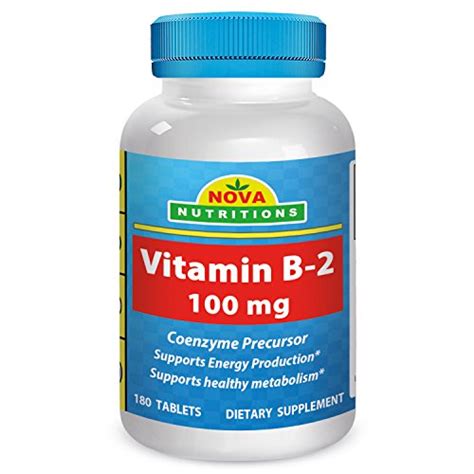 Vitamin B2 100 Mg 180 Tablets By Nova Nutritions Man Health Magazine