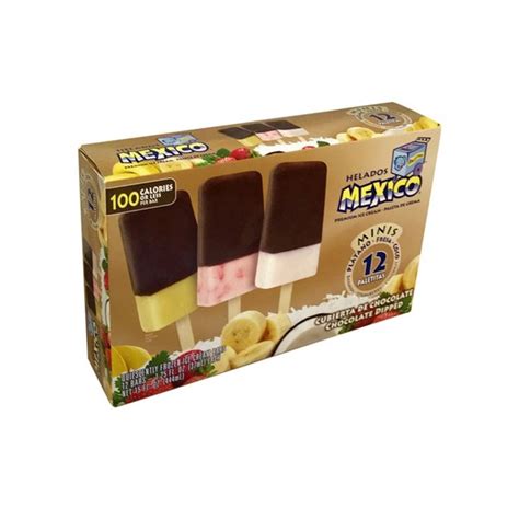 Helados Mexico Ice Cream Bars Bananastrawberrycoconut Chocolate