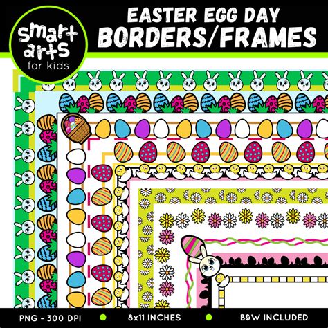 easter eggs clip art  borders  clip art