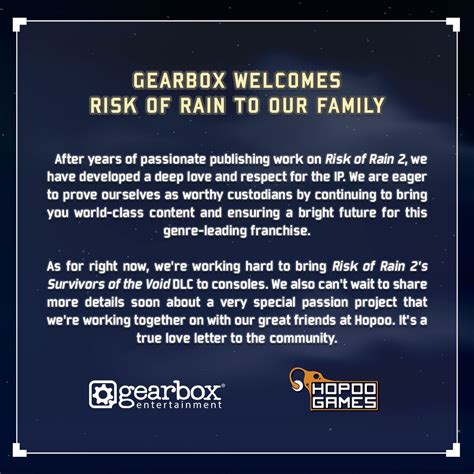 Gearbox Purchases Risk Of Rain IP R Riskofrain