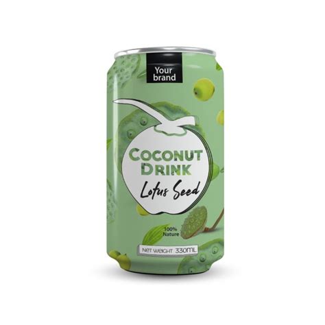 Coconut Water Lotus Seed 330ml Can Private Label Tan Do