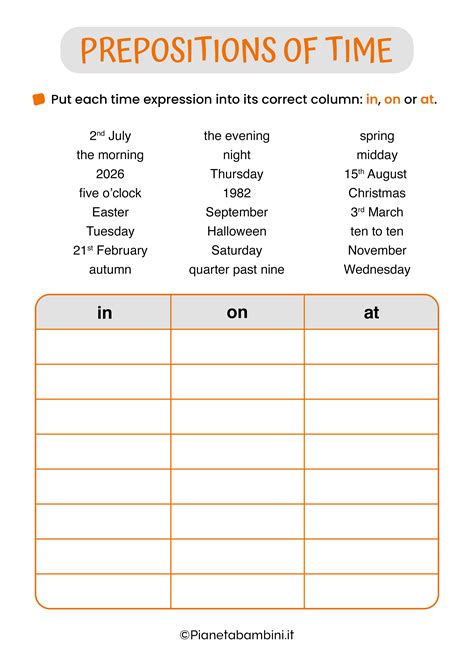 Preposizioni Di Tempo Inglese 2