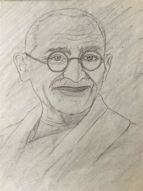 Best Free Gandhi Sketch Drawing For Beginner - Sketch Drawing Art