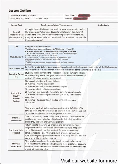 20 5 E Lesson Plan Template Artofit