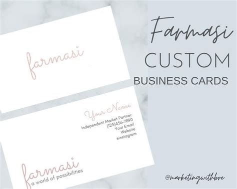 Farmasi Rose Gold Business Cards 500 Business Cards Printed Template