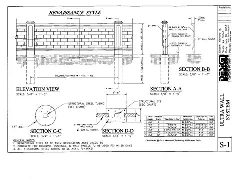 Perimeter Fence With Wall All Sided Section Plan And Construction