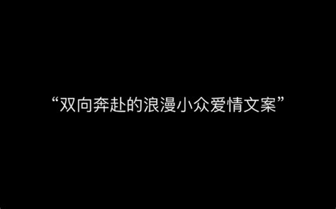 “双向奔赴的浪漫小众爱情文案”