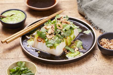 Steamed Silken Tofu With Spring Onion And Ginger Sauce — Farm To Fork