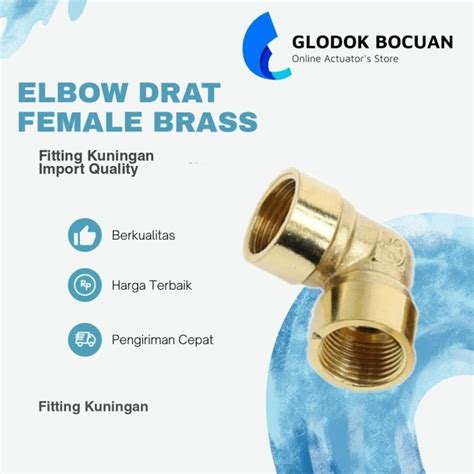 Jual 1 4 Nepel Elbow Drat Female Knee Kuningan Drat Dalam Size 1 4