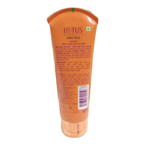 Buy Lotus Herbals Safe Sun Detan Face Scrub Walnut And Turmeric 100 Gm