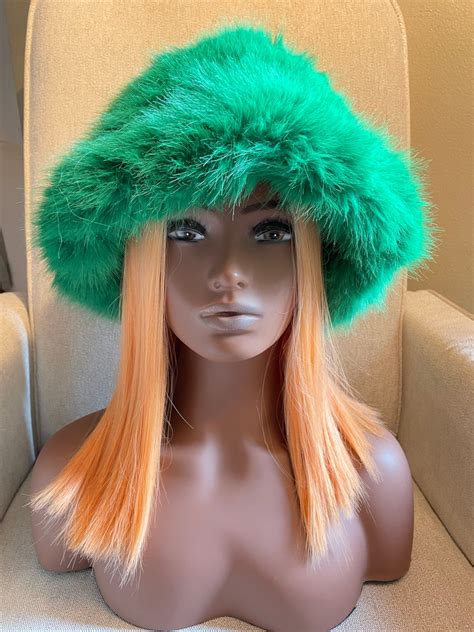 Incredibly Soft Fur Fluffy Fuzzy Bucket Hat Vegan Fur Hat Etsy