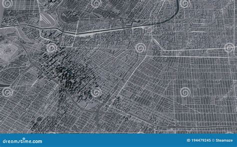 Los Angeles city 3d map. stock illustration. Illustration of geography ...