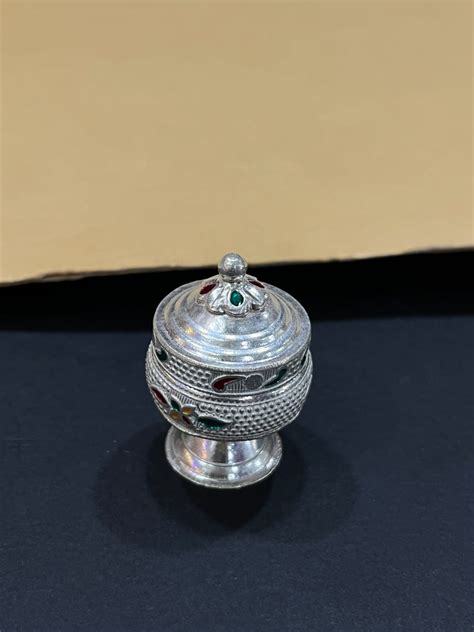 Pure Silver Haldi Kumkum Box