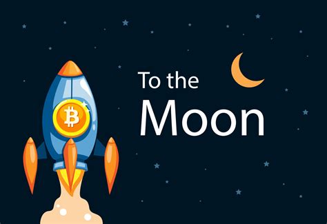 A La Luna Cohete Bitcoin Ilustraci N De Crecimiento Empresarial De