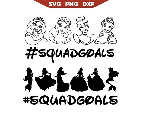 Disney Princess Squadgoals Svg Disney Squad Goals Svg Squa Inspire