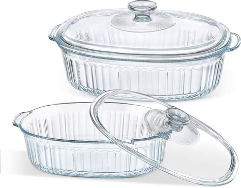 Amazon CorningWare Ceramic Bakeware Set With Lids Chip And Crack