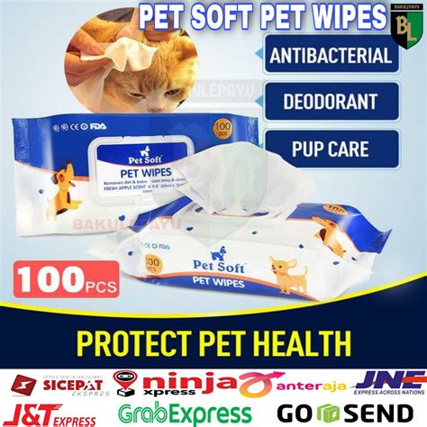 Jual Tisu Basah Hewan Pet Soft Pet Wipes Tissue Tissu Basah Anjing