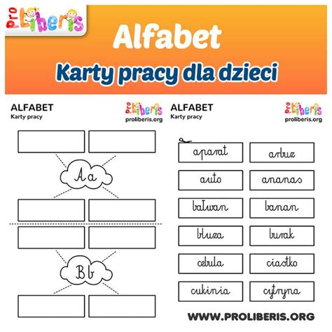 Blog Edukacyjny Dla Dzieci Alfabet Karty Pracy Alfabet Edukacja