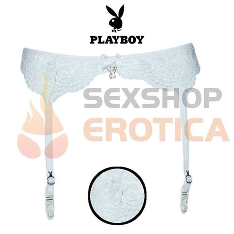 SEXSHOP Erotica Portaligas Premium Blanco Playboy