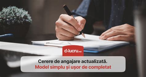 Model De Cerere De Angajare Actuală Ușor De Completat și Absolut