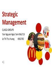 Mcdonalds Strategic Management Buss444 Pdf Strategic Management