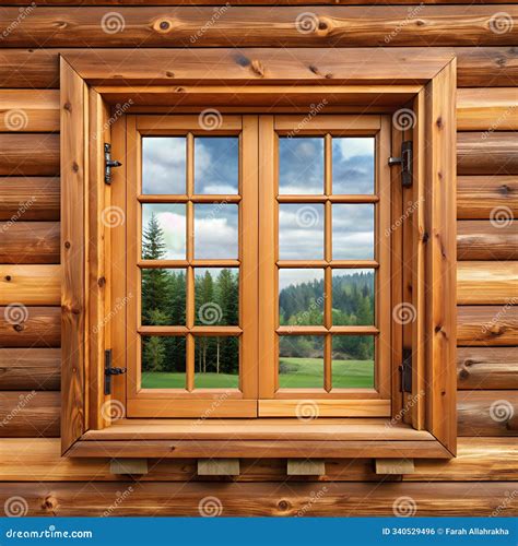 Wooden Window Design Stock Illustration Illustration Of Stain 340529496