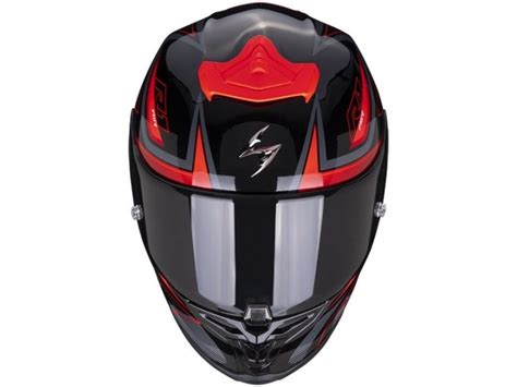 Prilba Scorpion Exo R Evo Air Gaz Metal Black Red Motomix