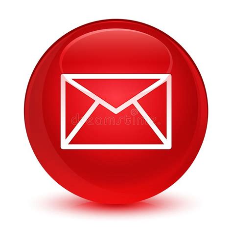 Email Icon Glassy Red Round Button Stock Illustrations 31 Email Icon