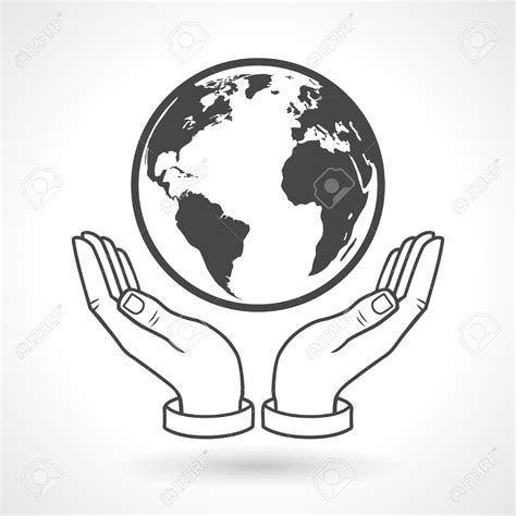 Hand Holding Earth Drawing At Getdrawings Free Download