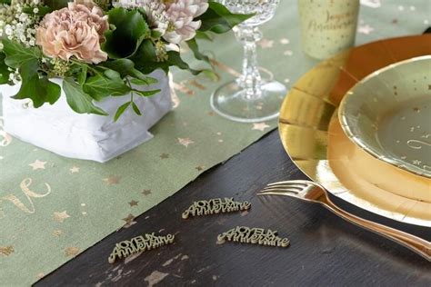 Confettis De Table Anniversaire Vert Olive Sauge Ref