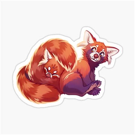 "Red Panda Cuddle" Sticker for Sale by Mr-Lemur | Redbubble