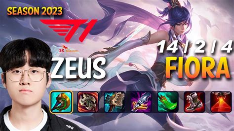 T Zeus Fiora Vs Yone Top Patch Kr Ranked Youtube