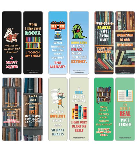 Creanoso Silly And Funny Book Reading Puns Bookmarks Awesome