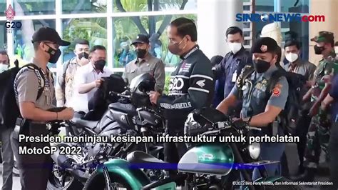 Jokowi Berjaket G Kendarai Motor Custom Jajal Bypass Bil Mandalika