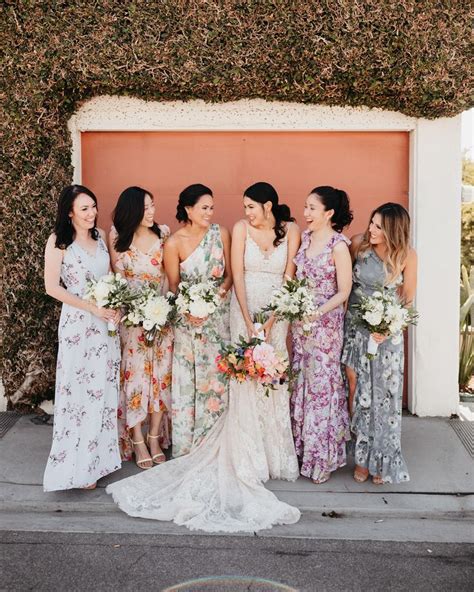 Mismatched Bridesmaid Dresses How To Nail The Look Floral Bridesmaid