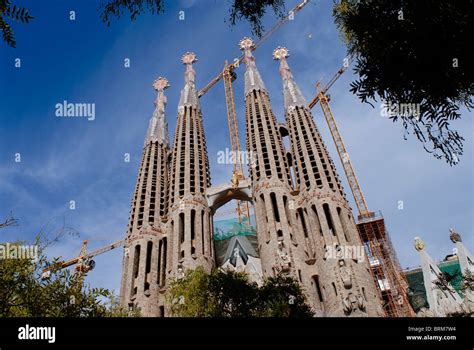 Spanien Barcelona Kathedrale La Sagrada Familia Vom Architekten Antoni