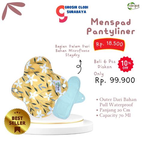 Jual Menspad Pantilener Pantyliner Ningrat Pembalut Kain Wanita Cuci