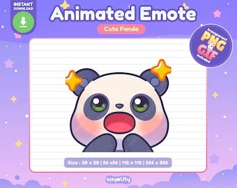 Cute Panda Animated Emote Taking Notes Emote Kawaii Panda Emoji For