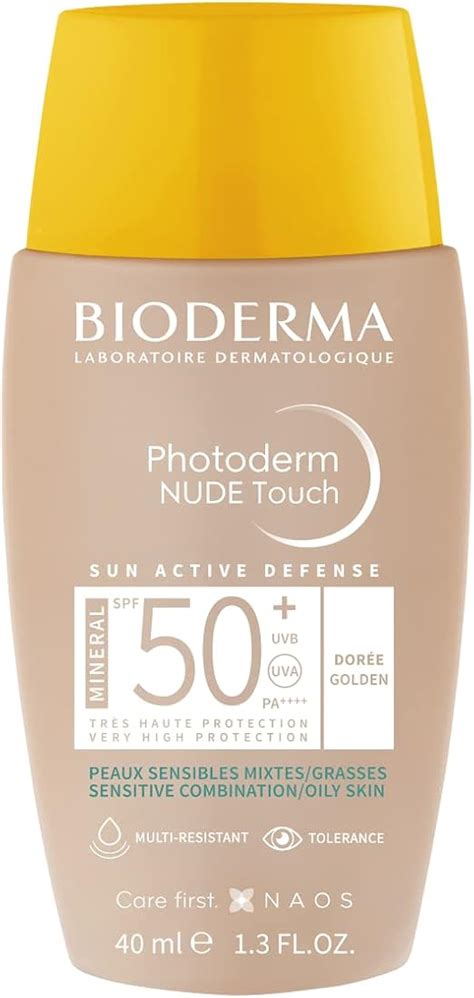 Bioderma Bloqueador Photoderm Nude Touch Spf50 Tono Dorado 40 Ml Protector Solar Con