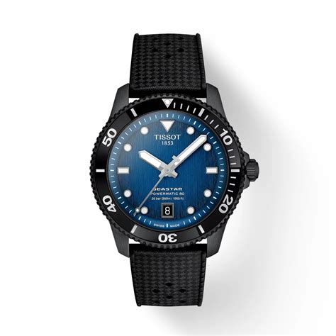 Tissot Seastar Powermatic Mm Black Blu Dial Gioielleria Sessa