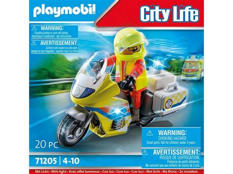 Acheter Playmobil City Life Moto D Urgence Avec Gyrophare