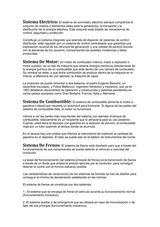 Sistemas De Un Automovil PDF